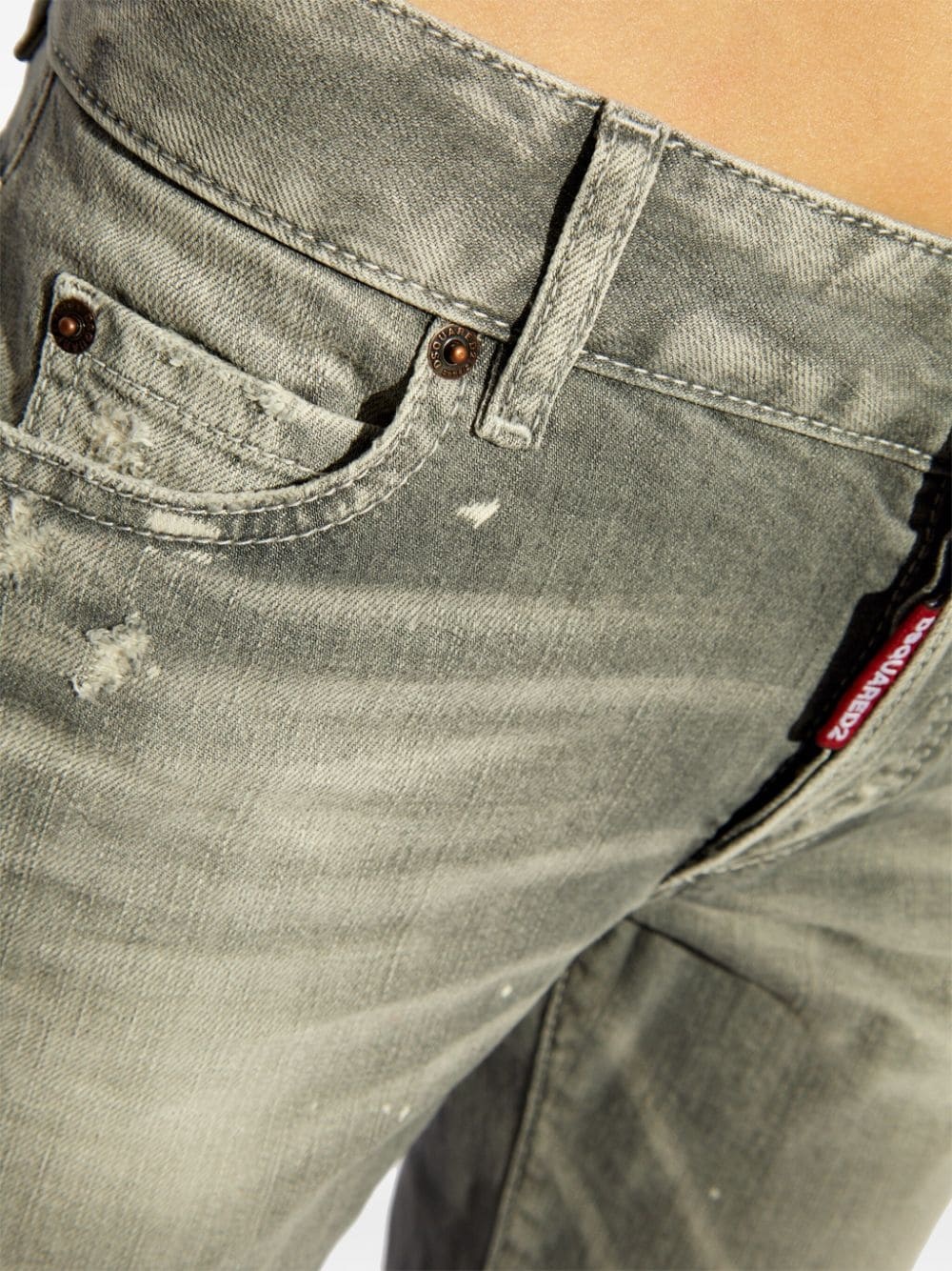 logo patch jeans - 5