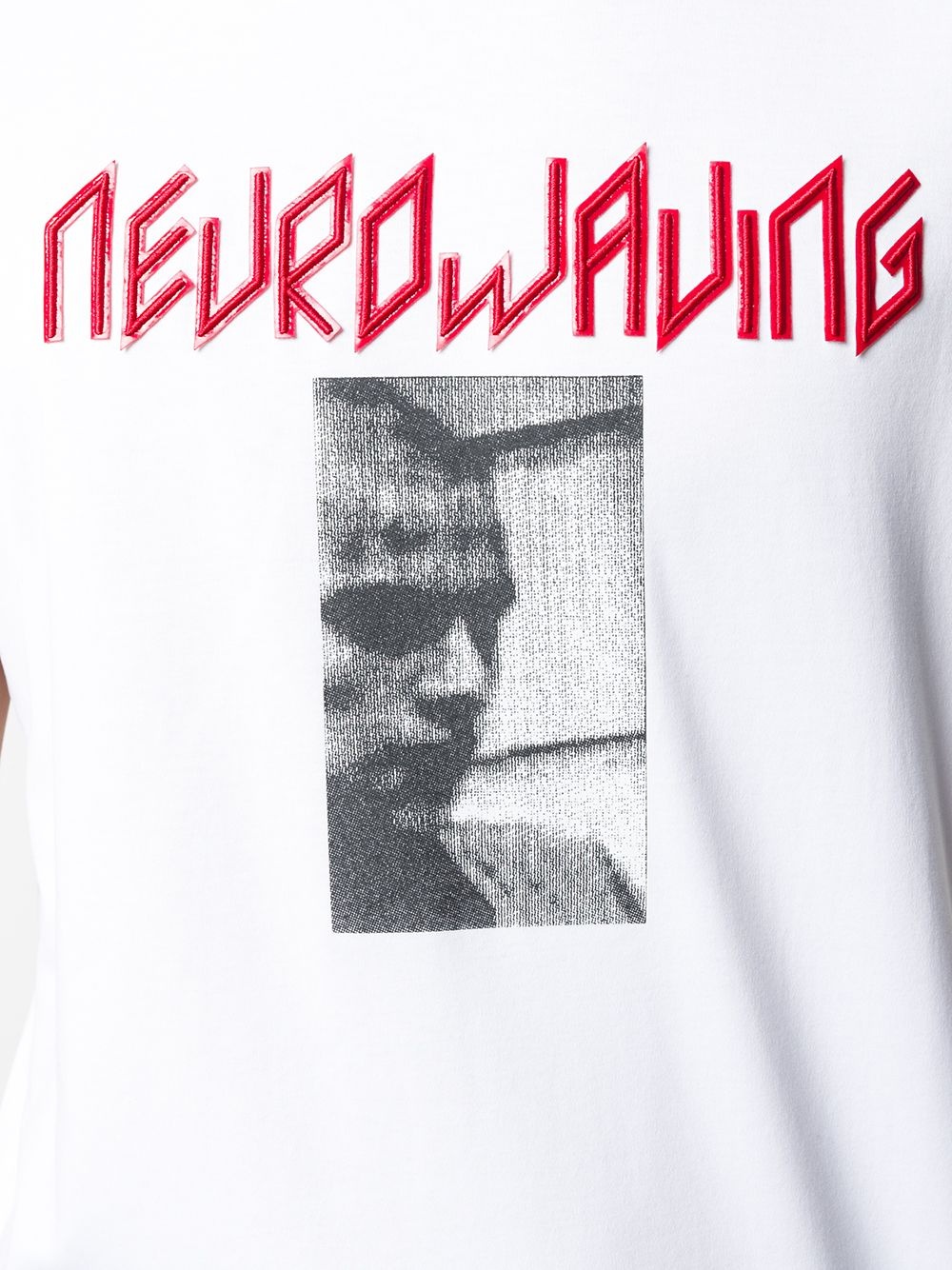 Neurowaving embroidered photograph print T-shirt - 5