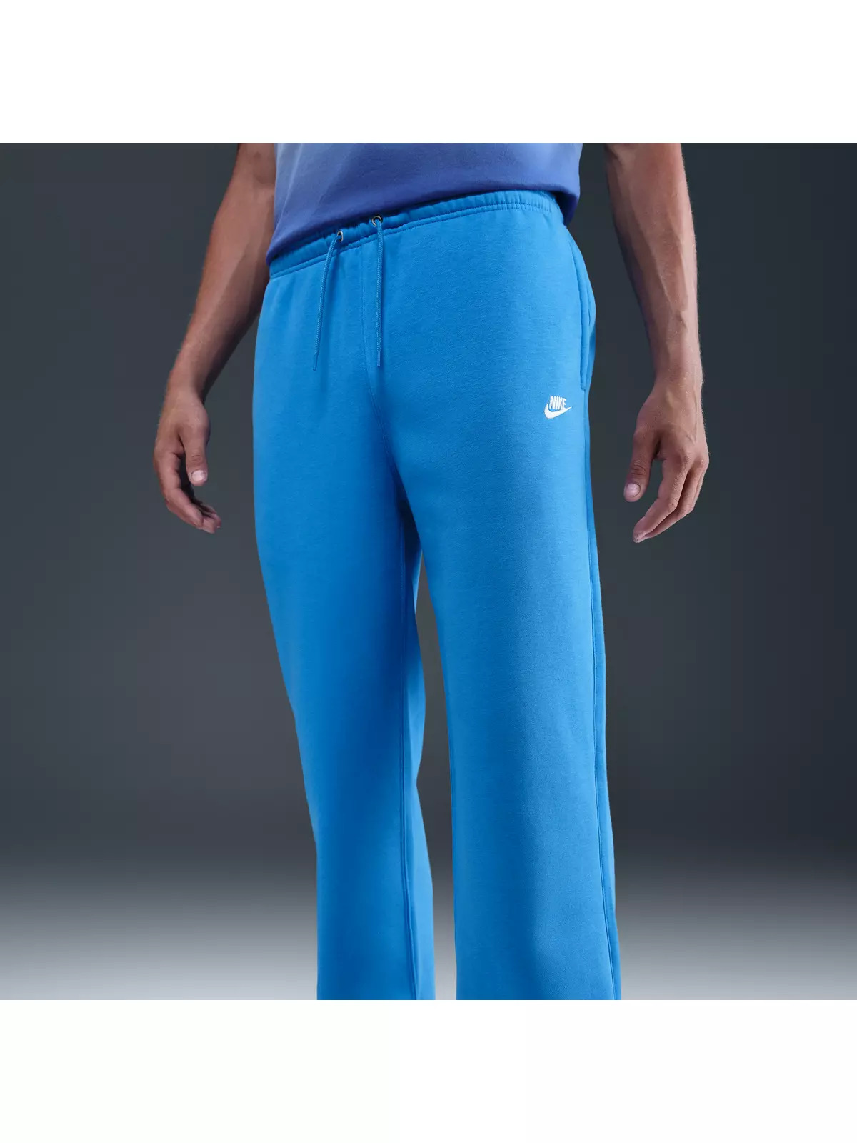 Men's Club BB Open-Hem Fleece Pants -Blue - 3