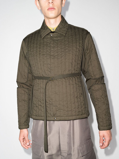 Craig Green belted-waist quilted jacket outlook