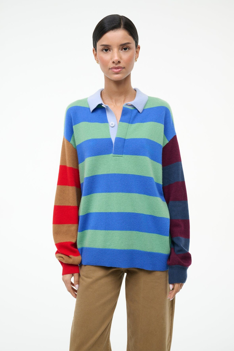 STAUD MICHAEL CASHMERE SWEATER MULTI STRIPE 4