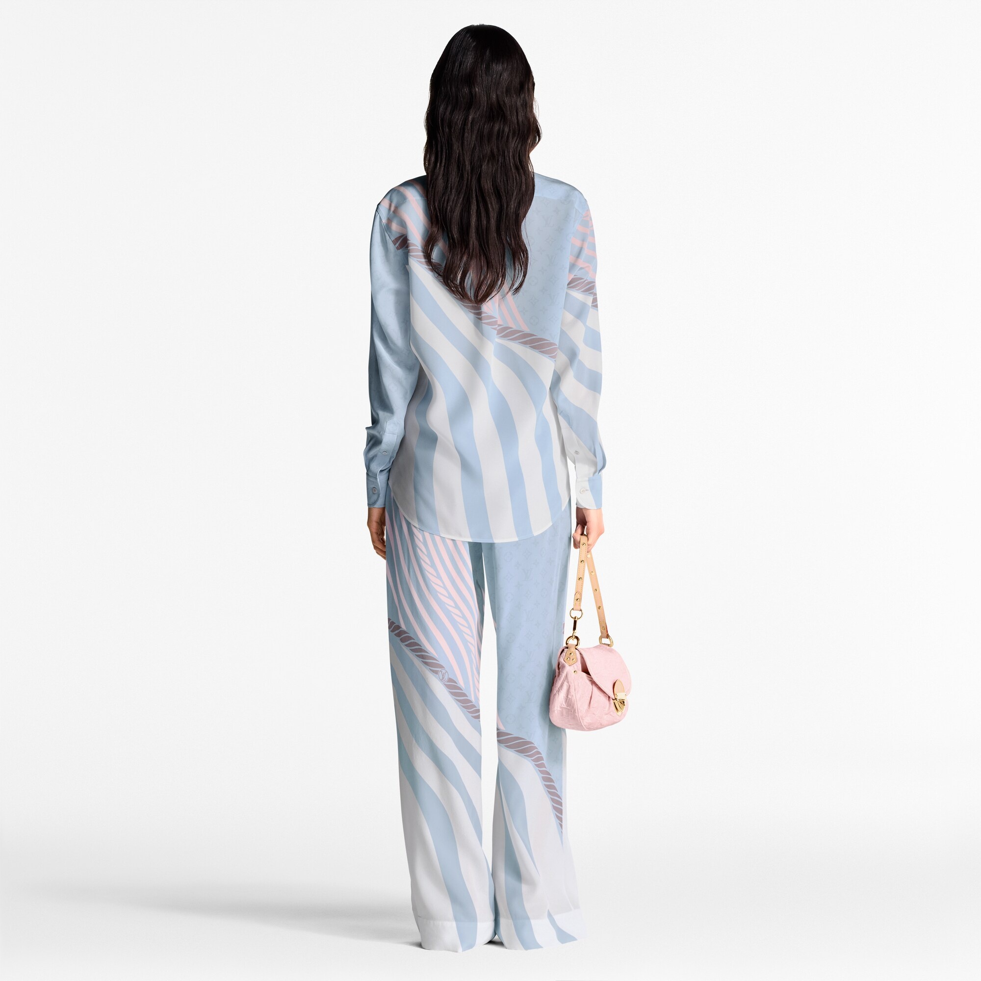 Wave Print Pajama Pants - 3