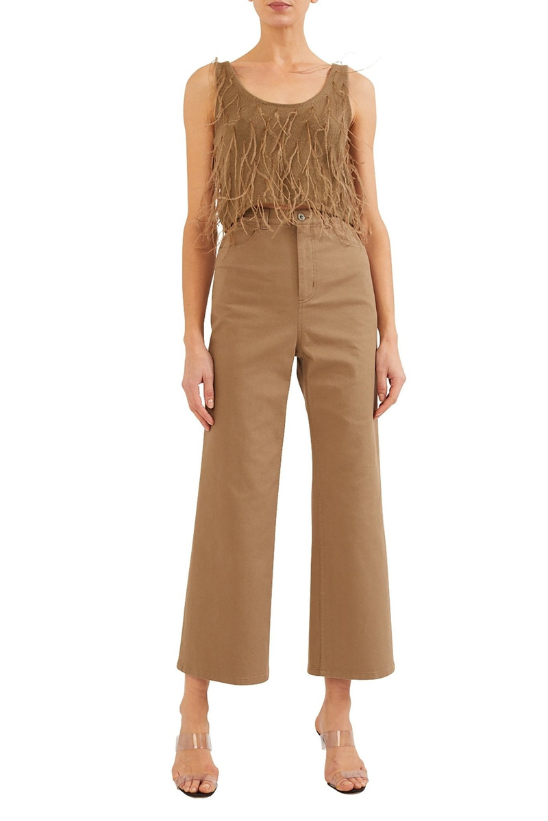 LAPOINTE Cotton Twill Wide Leg Jean outlook