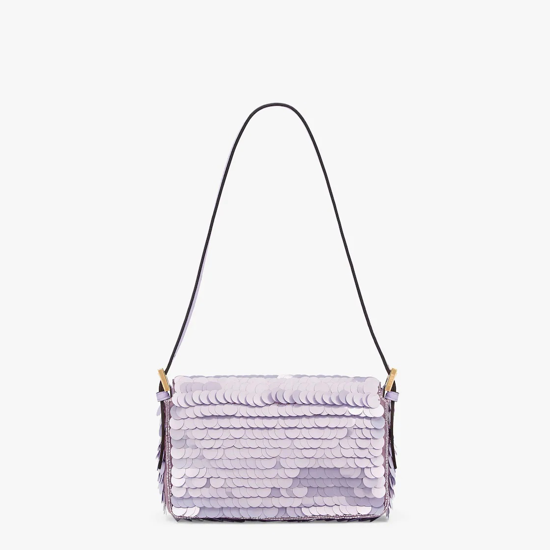 Lilac satin bag with sequins - 3