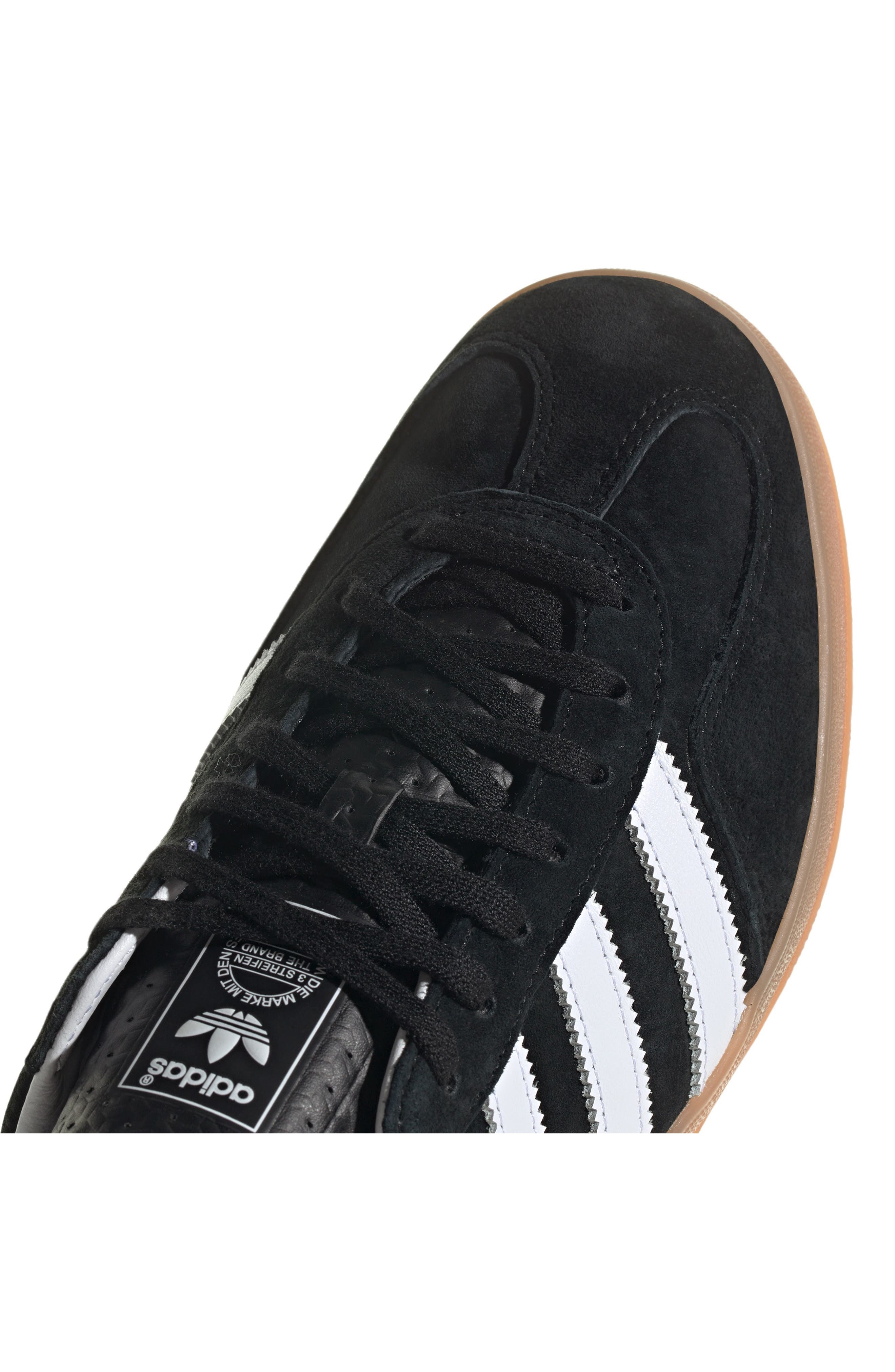 adidas Gazelle Indoor Sneaker in Cblack/ftw at Nordstrom - 7