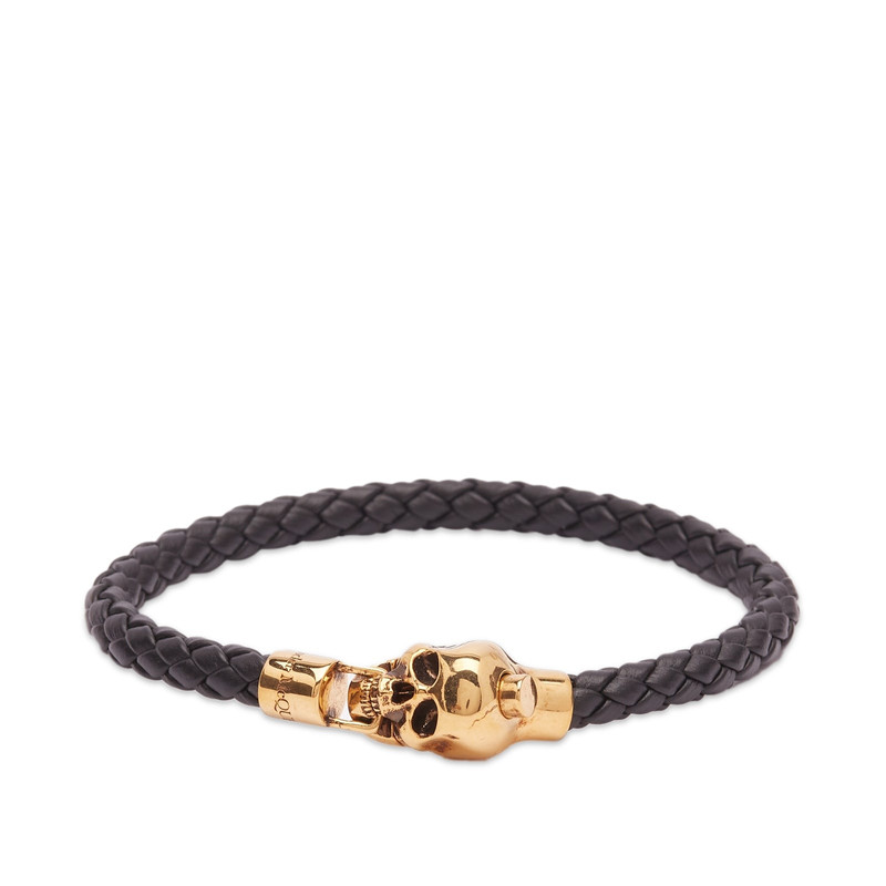 Alexander McQueen Leather Cord Skull Bracelet 1