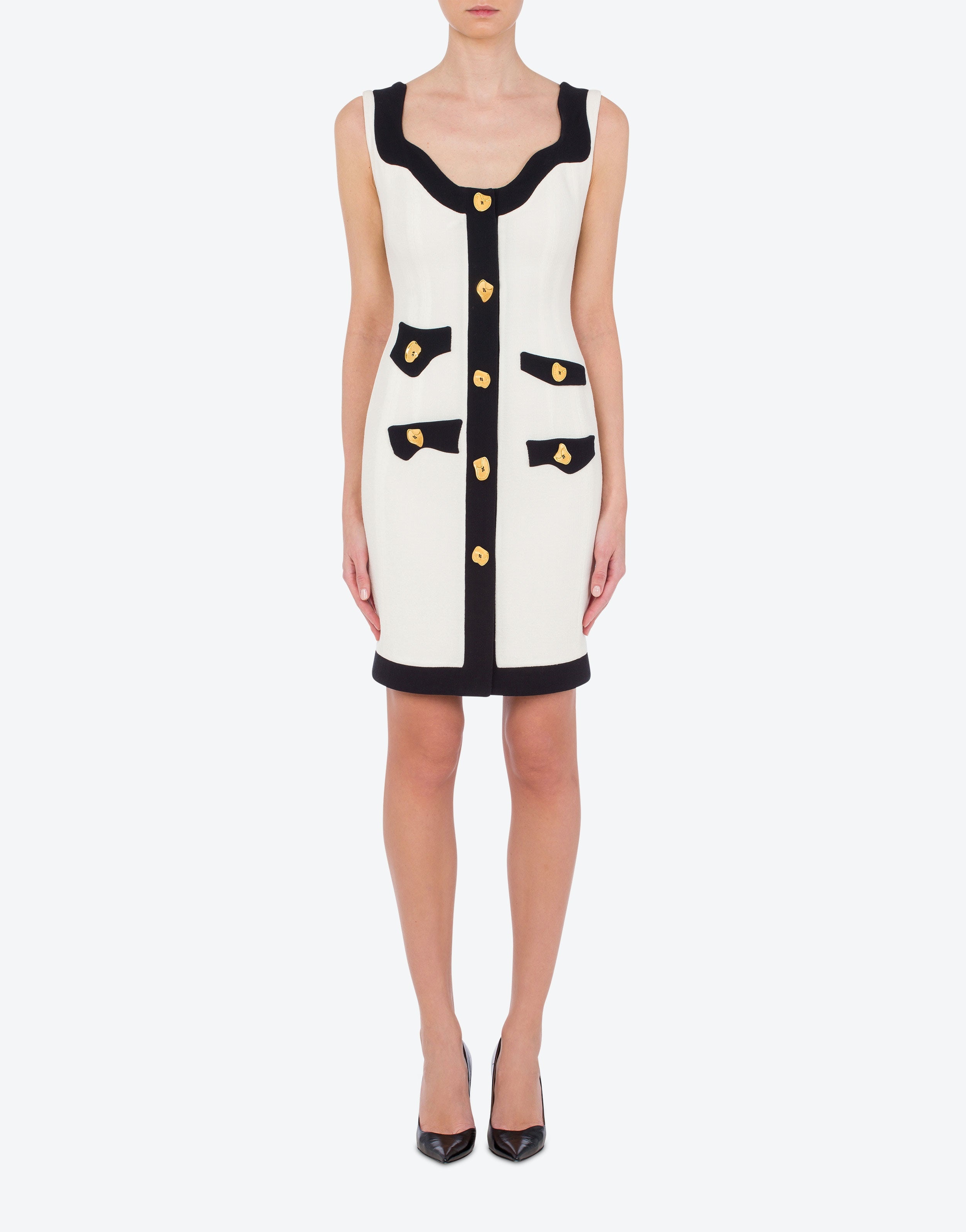 MORPHED EFFECT STRETCH CRÊPE DRESS - 2