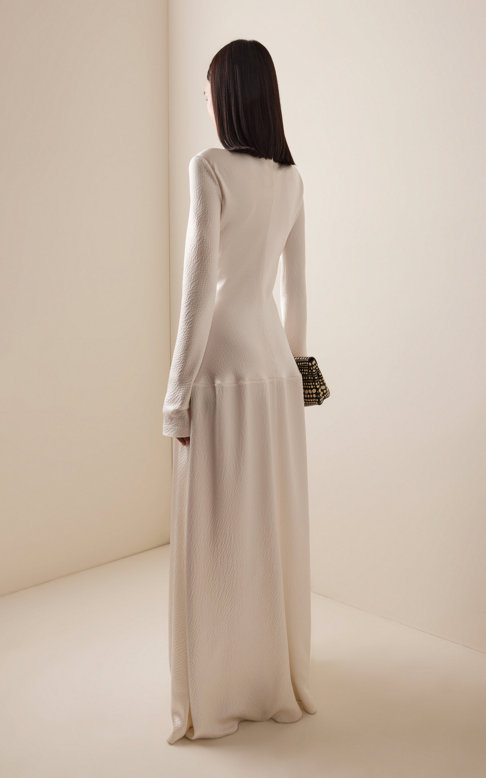 Mila Bias Cut Dress ivory - 4