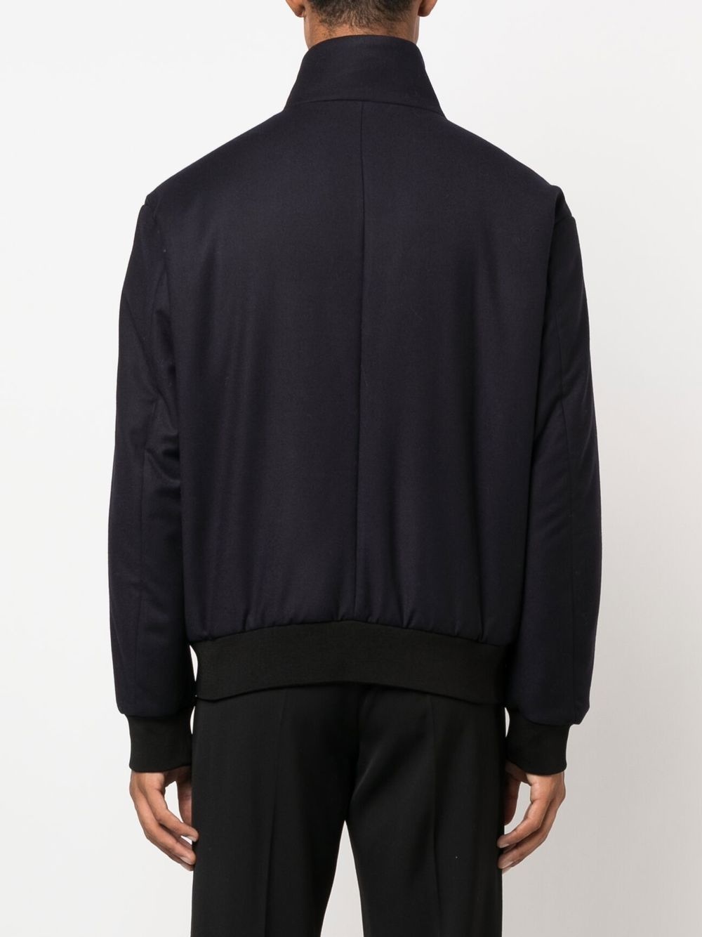 embroidered-logo zip-up jacket - 4