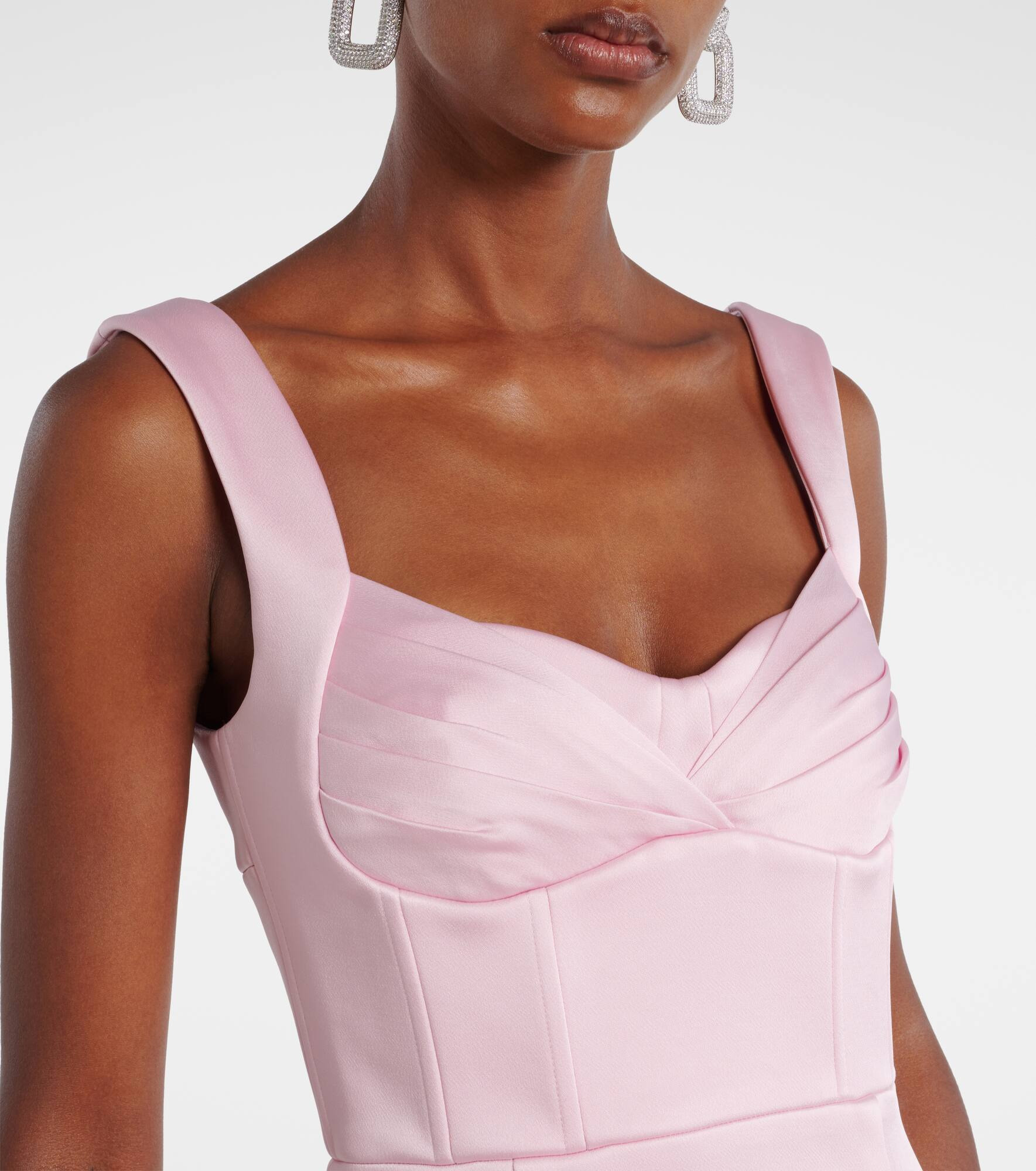 Aymee satin midi dress - 4