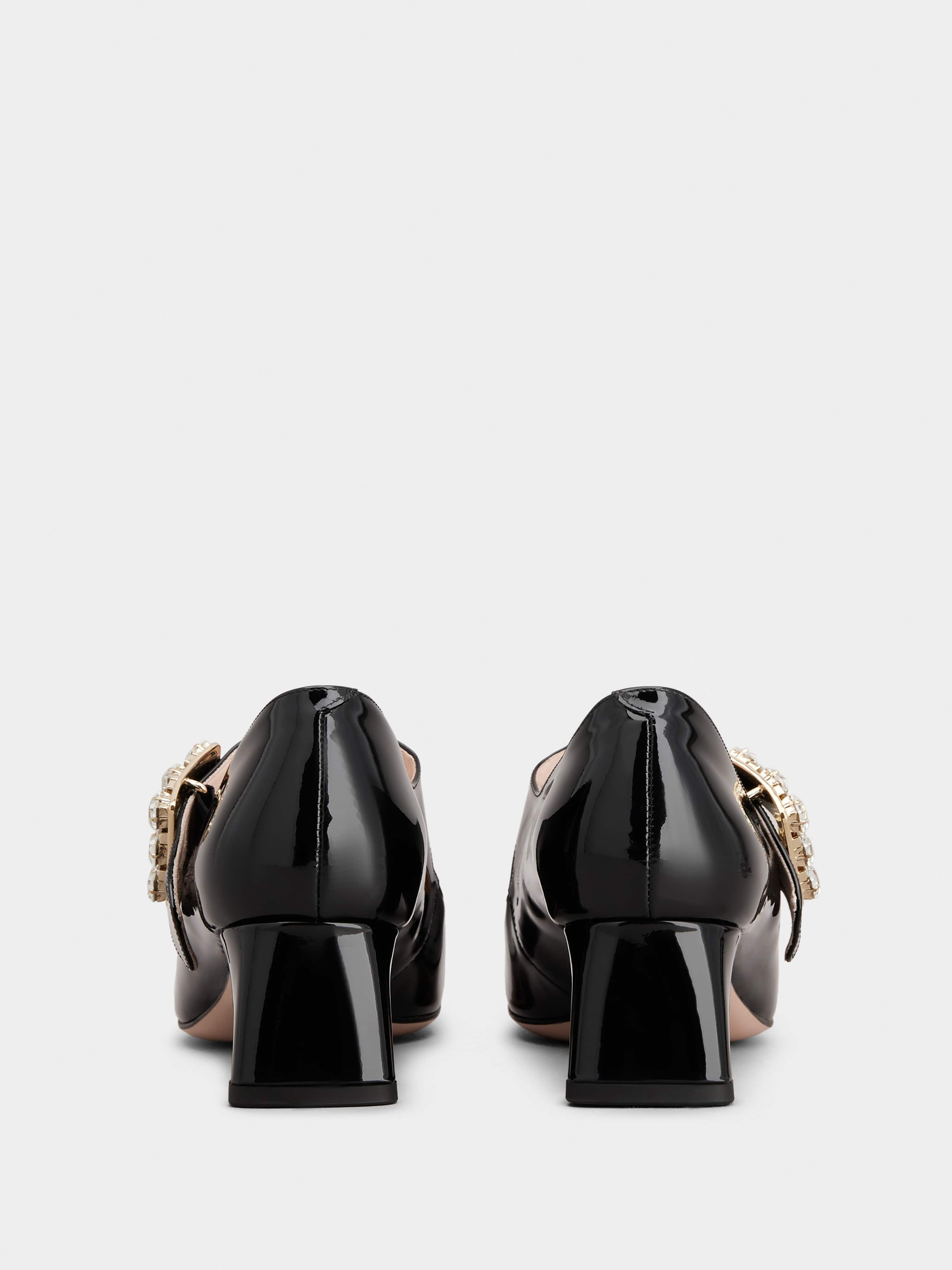 Très Vivier Rhinestone Buckle Babies Pumps - 5