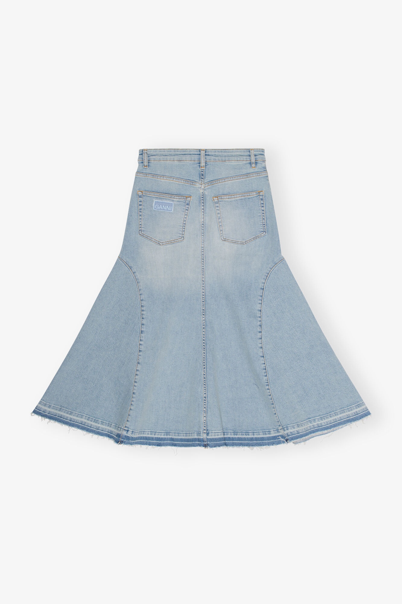 LIGHT BLUE DENIM MIDI SKIRT - 5