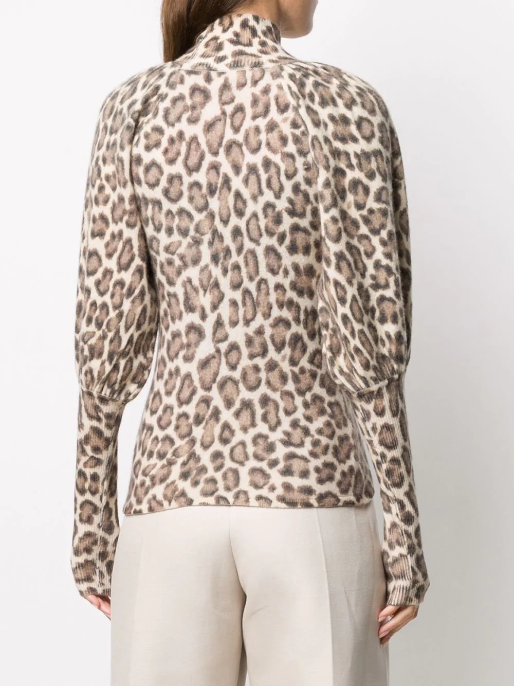 leopard-print knitted top - 3