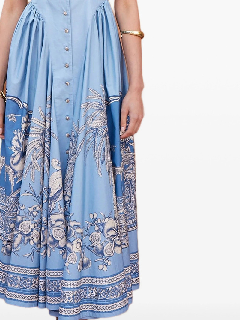 ALÉMAIS Alemais Villa Romantica Buttoned-floral Midi Dress outlook