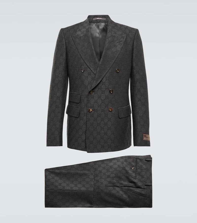 GG monogram double-breasted suit 1
