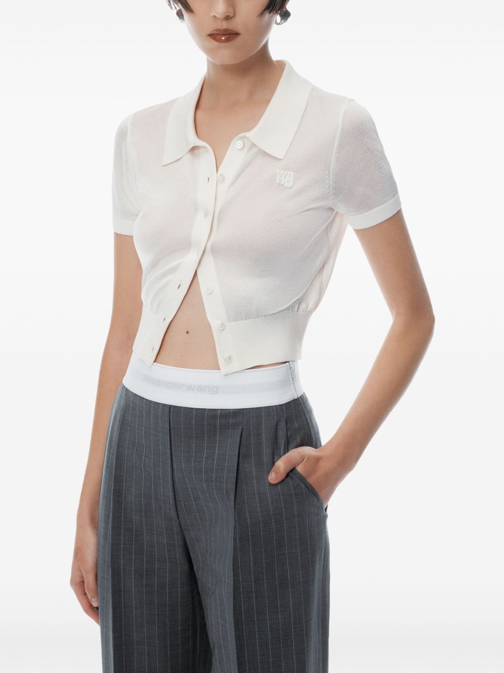 high-waisted pleated trousers - 5