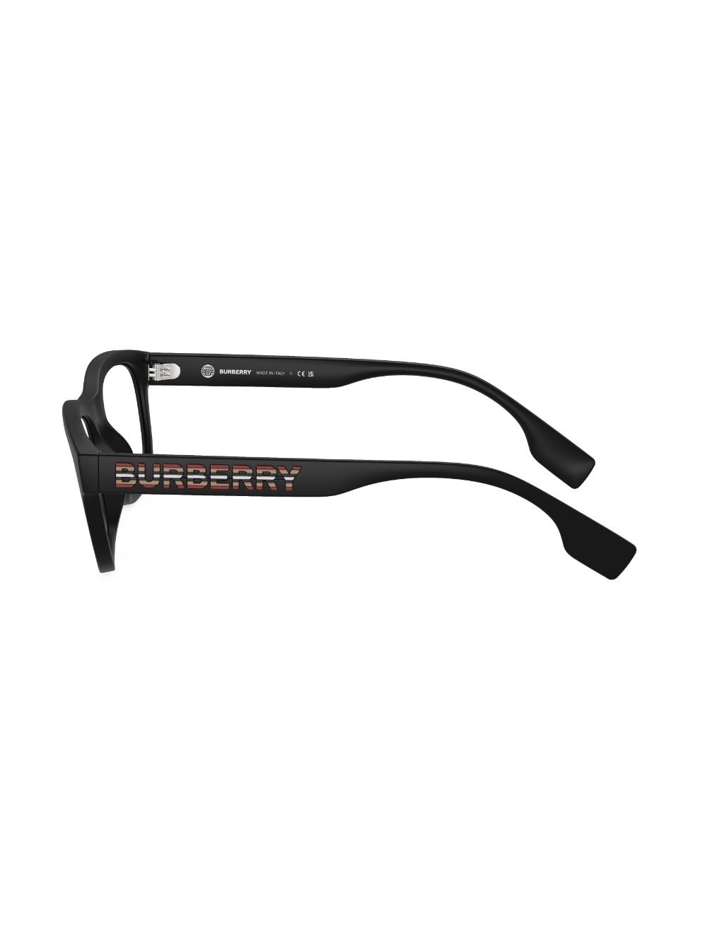 logo-print rectangle-frame glasses - 3