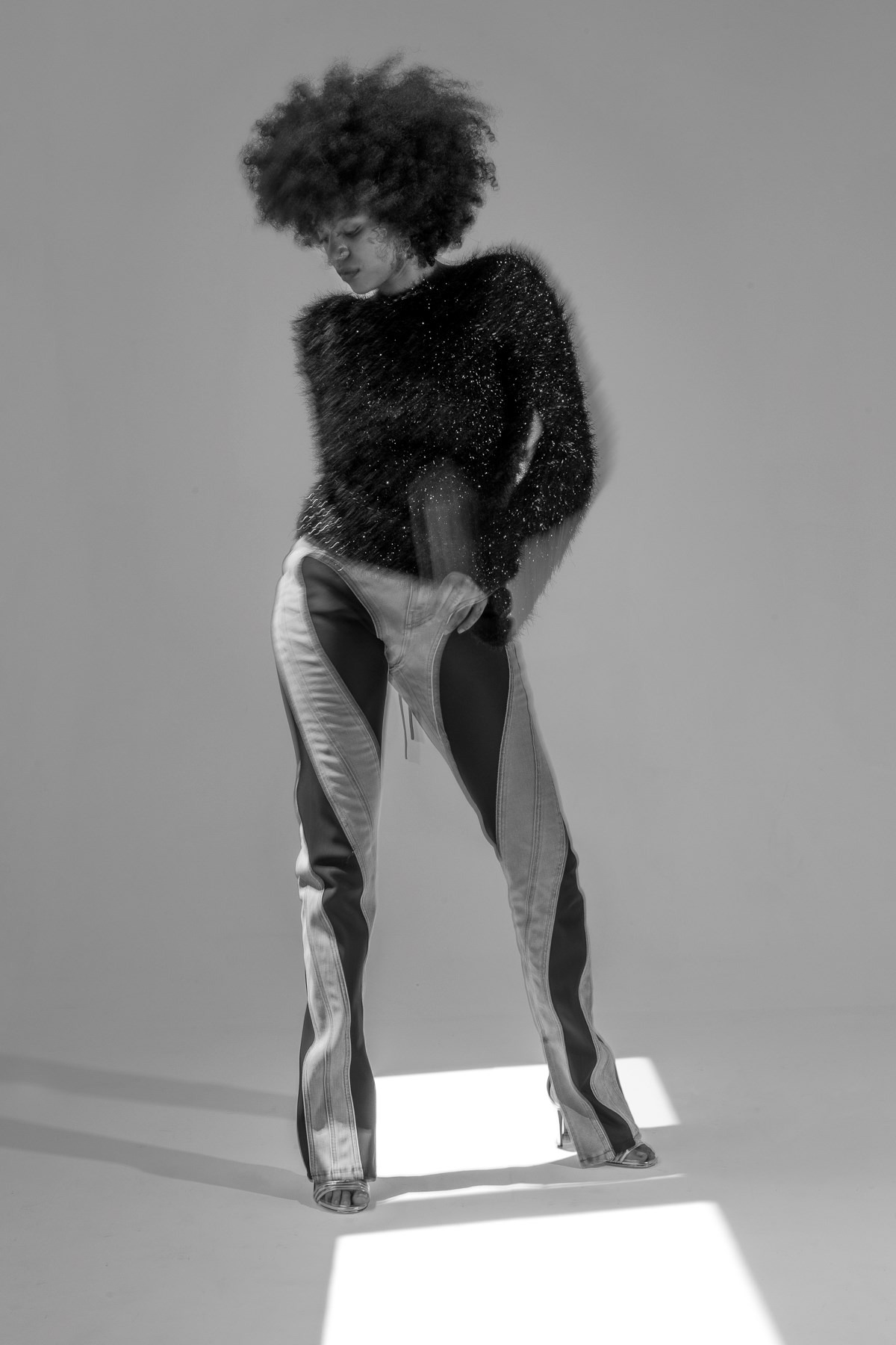 Cut-out lurex sweater - 2
