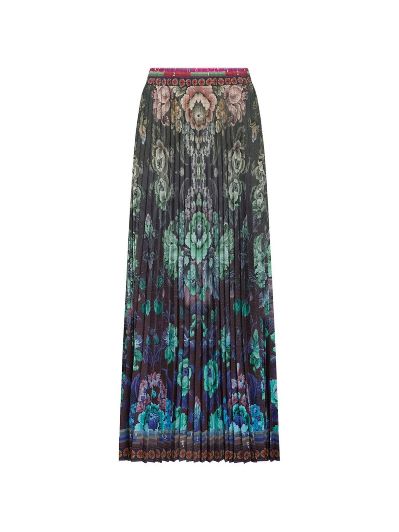 pleated floral-print maxi skirt 1