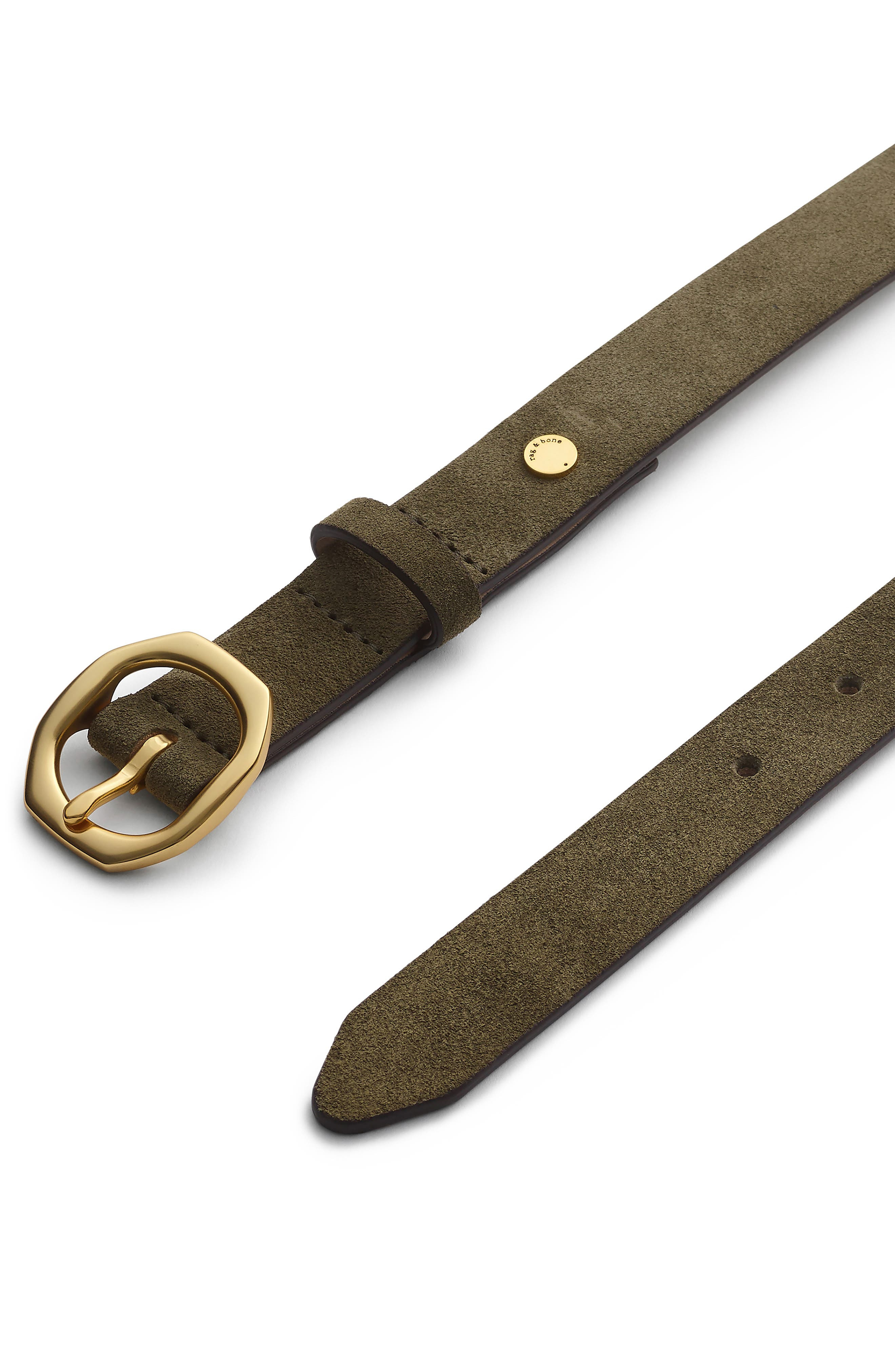 rag & bone Small Audrey Suede Belt in Olive Suede at Nordstrom - 2