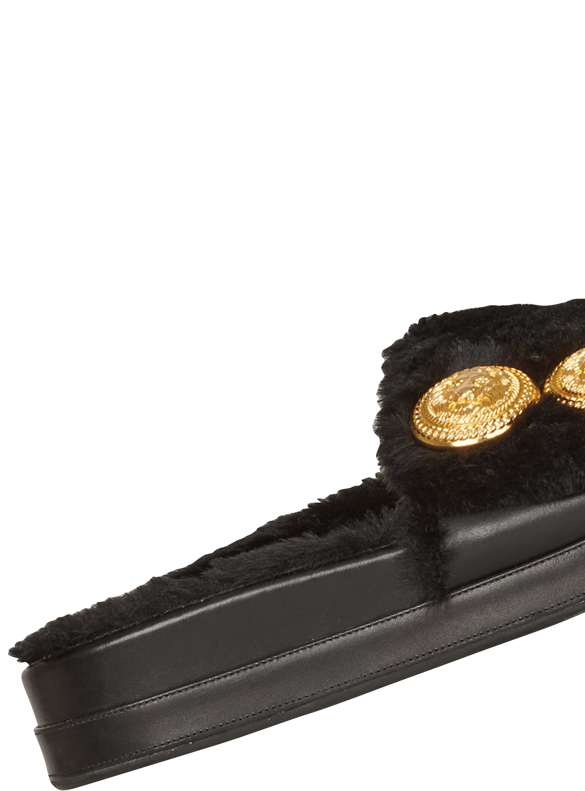 Faux fur Tam flat mules - 6
