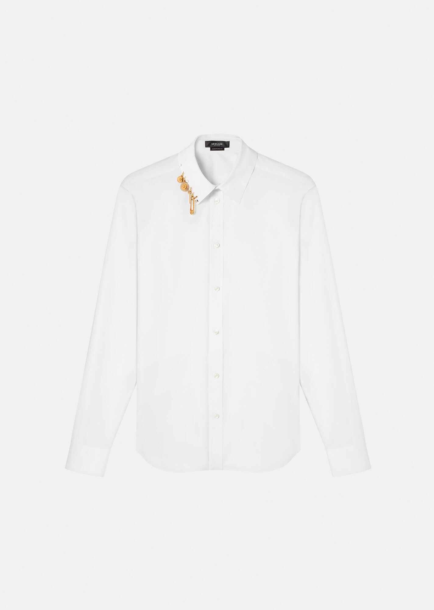 Charm-Embellished Cotton Poplin Shirt - 1