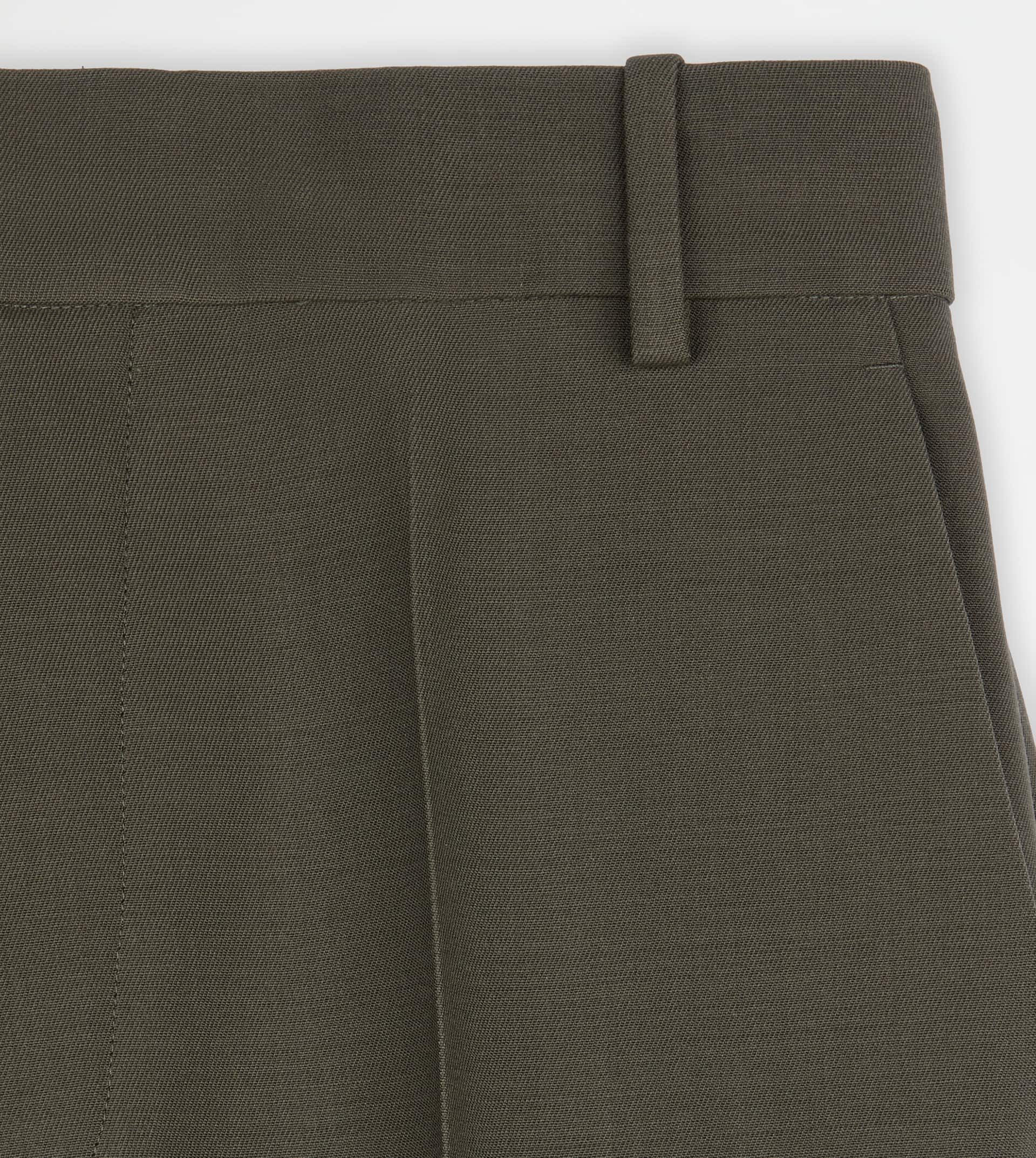 PANTS IN WOOL - GREEN - 7