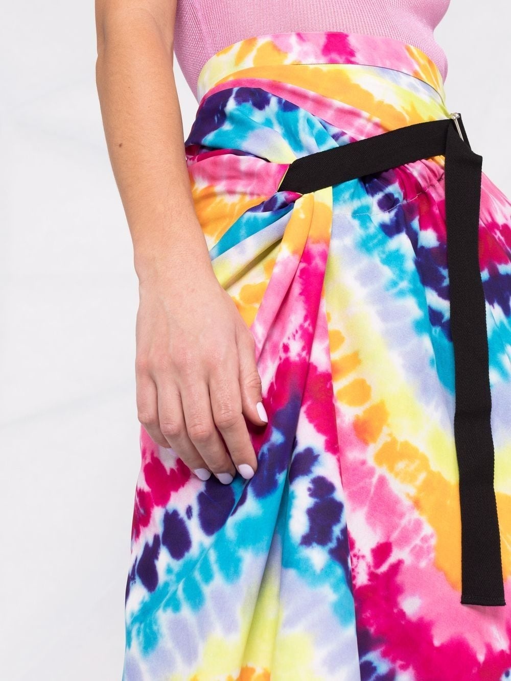 tie-dye wrap midi skirt - 5