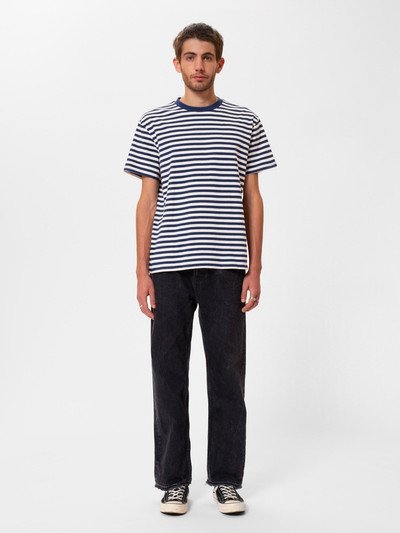 Nudie Jeans Leif Breton Stripe T-shirt Offwite/Blue outlook