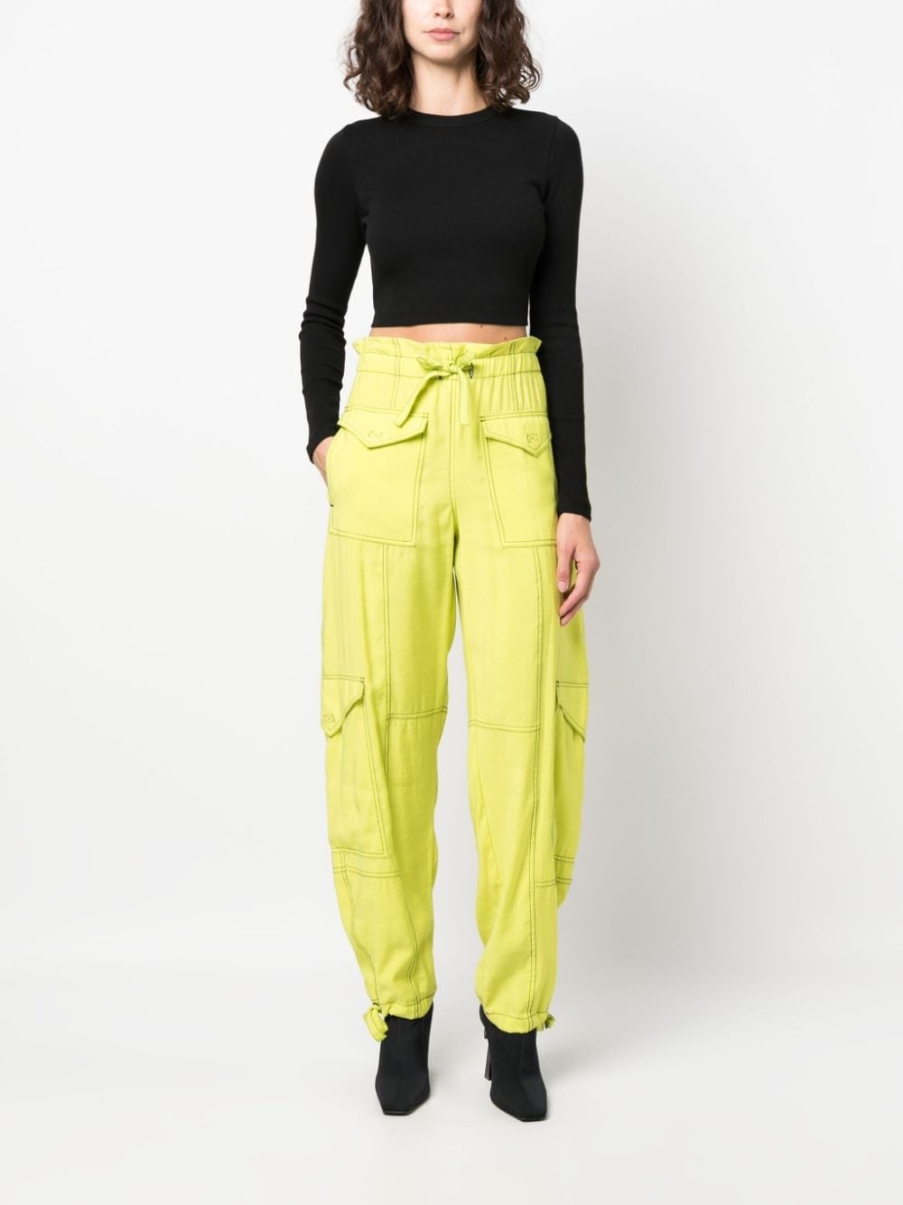cut-out cropped cotton T-shirt - 2