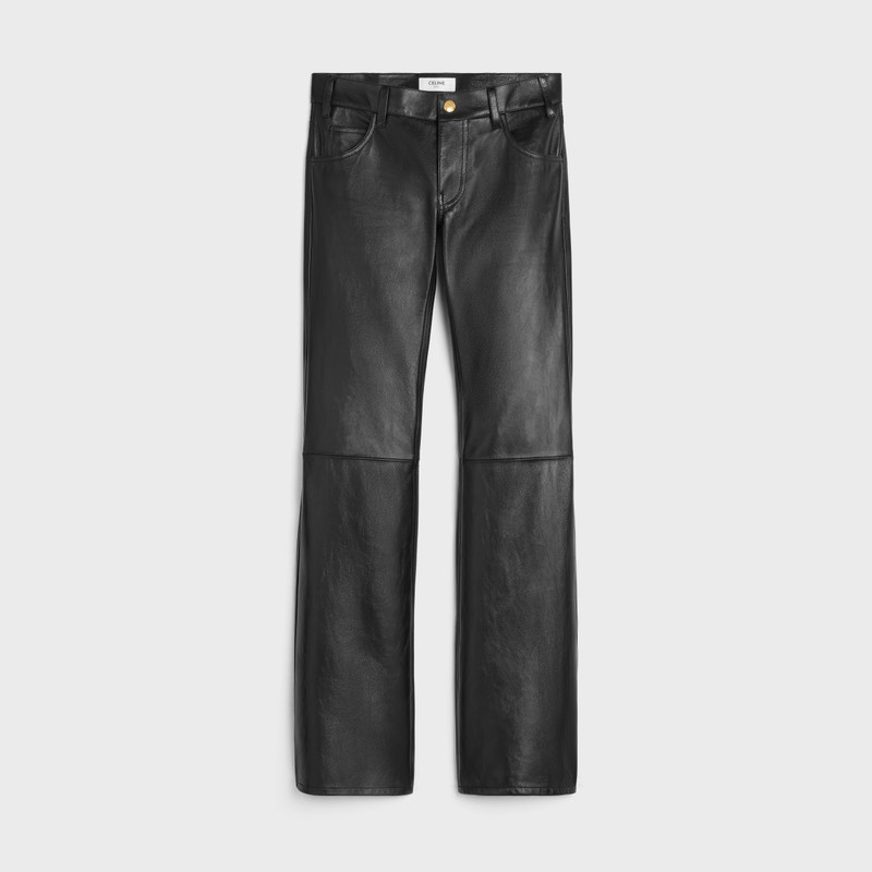 LOW FLARE JEANS IN SOFT LAMBSKIN 1