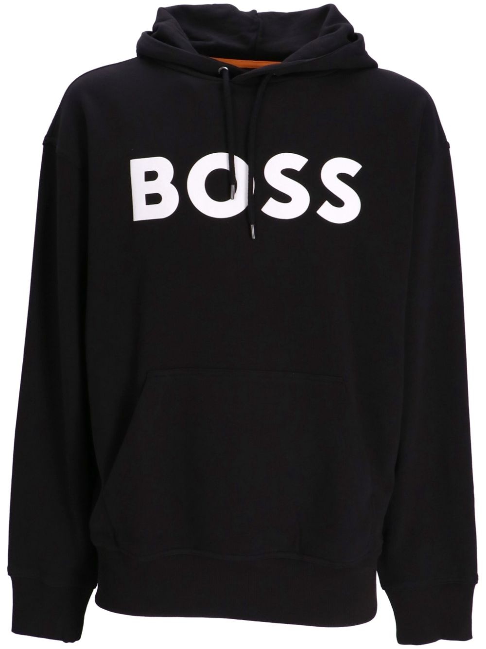 logo-print cotton hoodie - 1