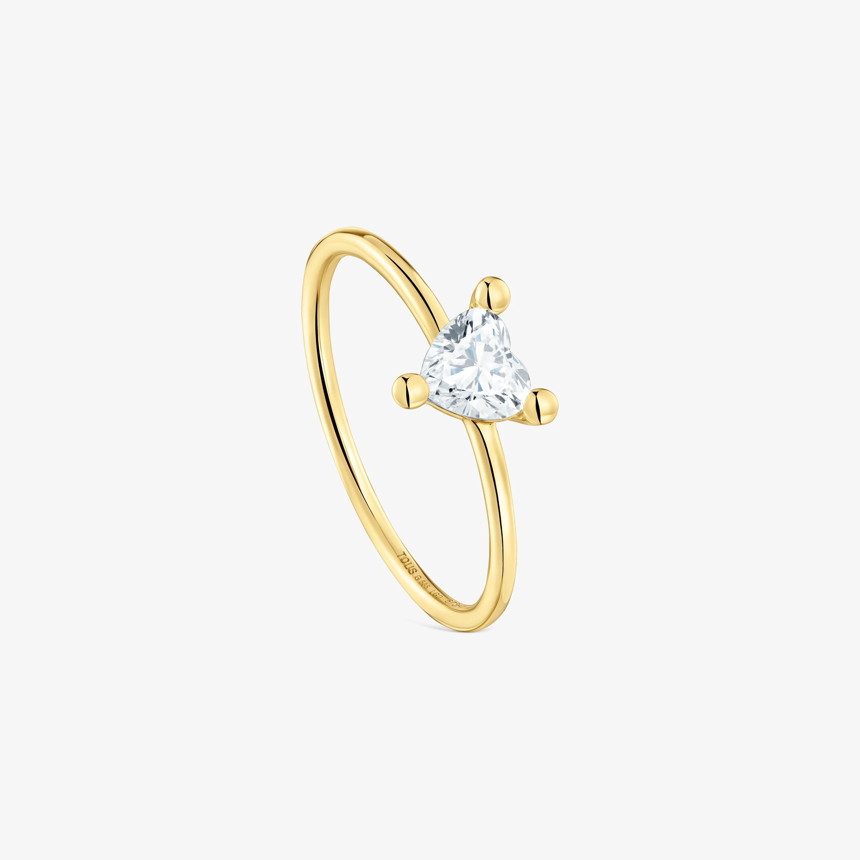 18K solid gold Ring with lab-grown diamond Garden Of Love LGD - 1