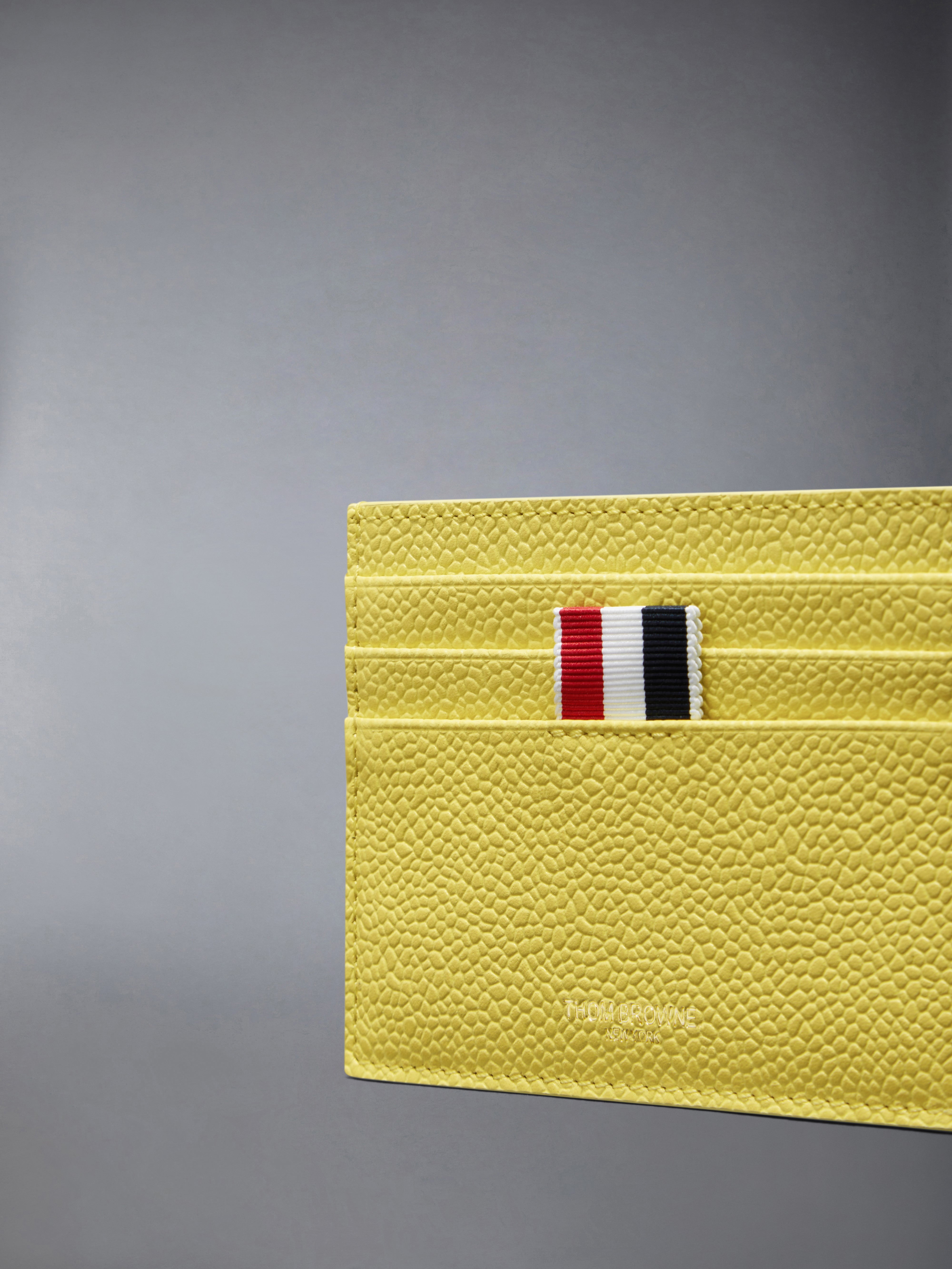 PEBBLE GRAIN NOTE COMPARTMENT CARD HOLDER - 4