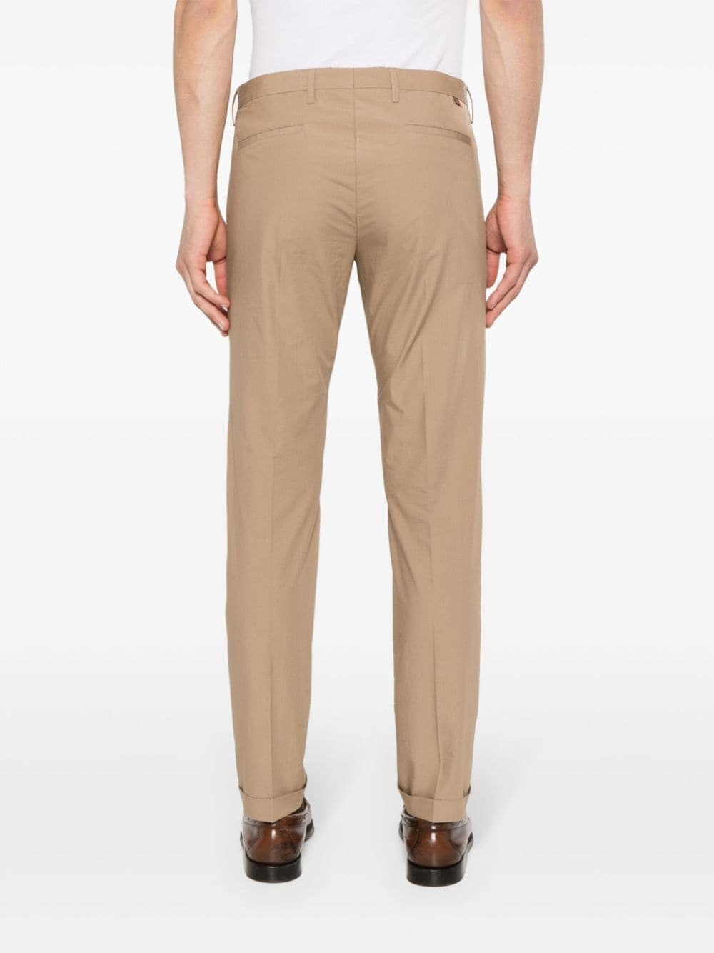 pressed-crease cotton trousers - 4