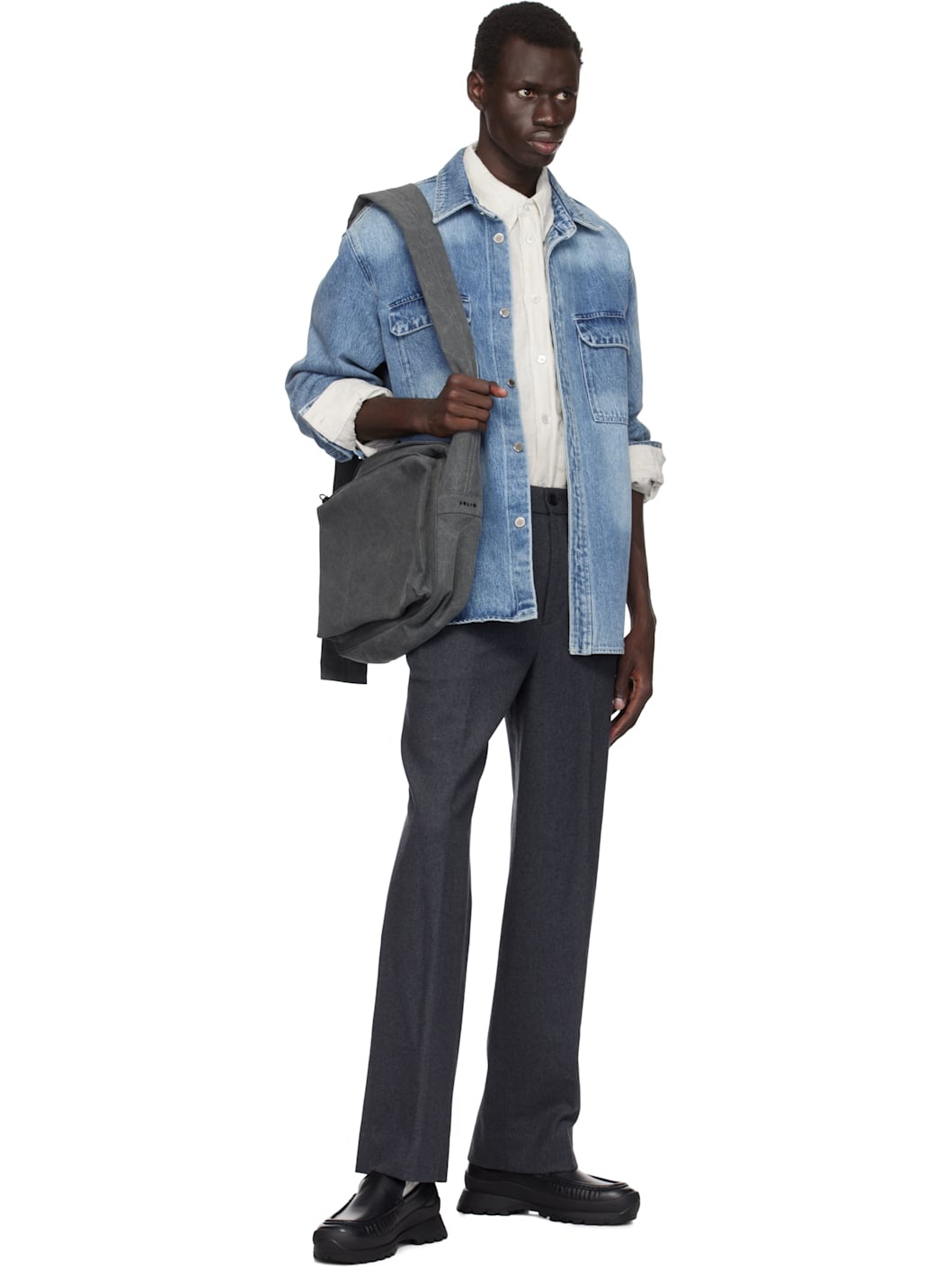 Gray Washed Cross Bag - 4