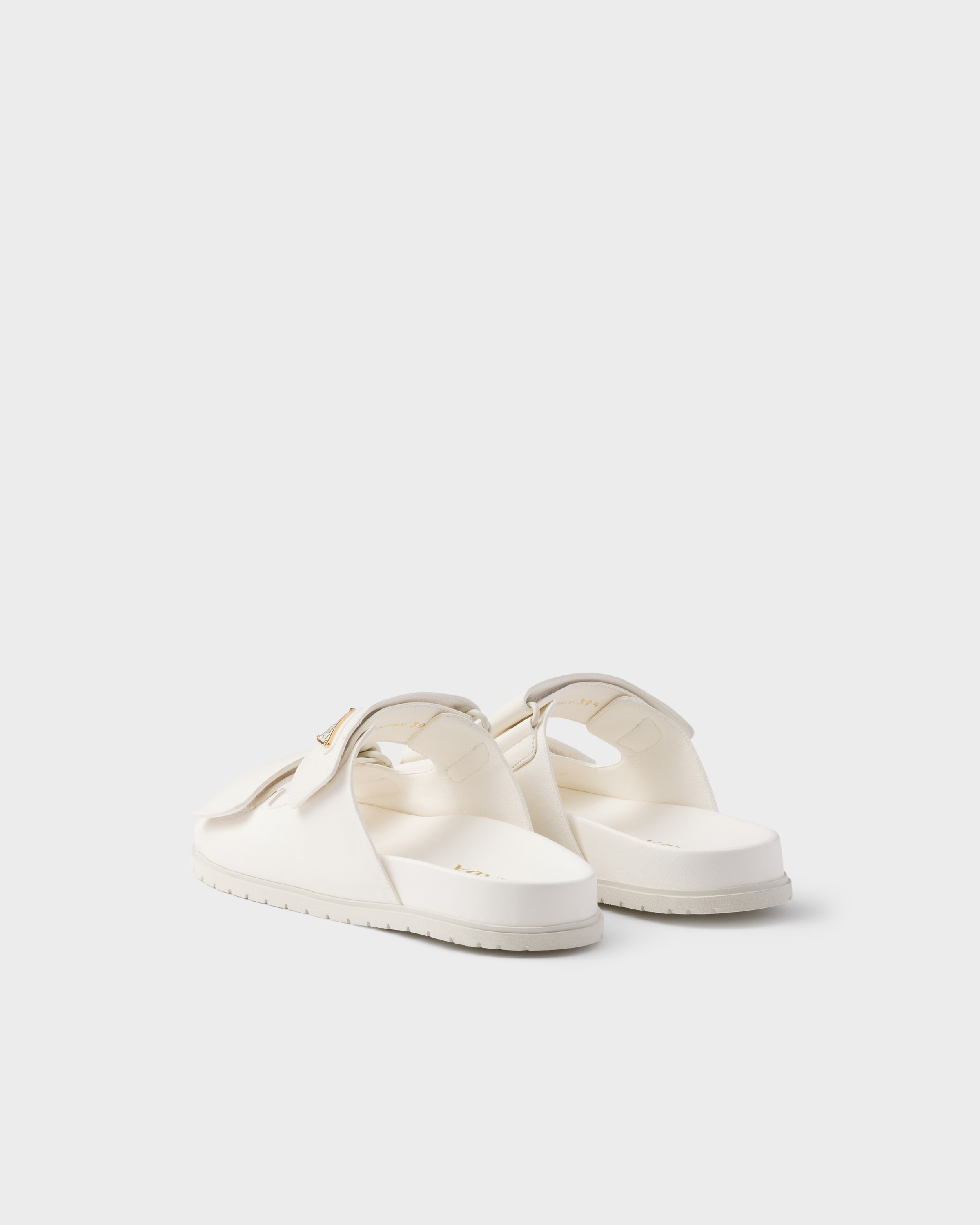 Nappa leather slides - 4
