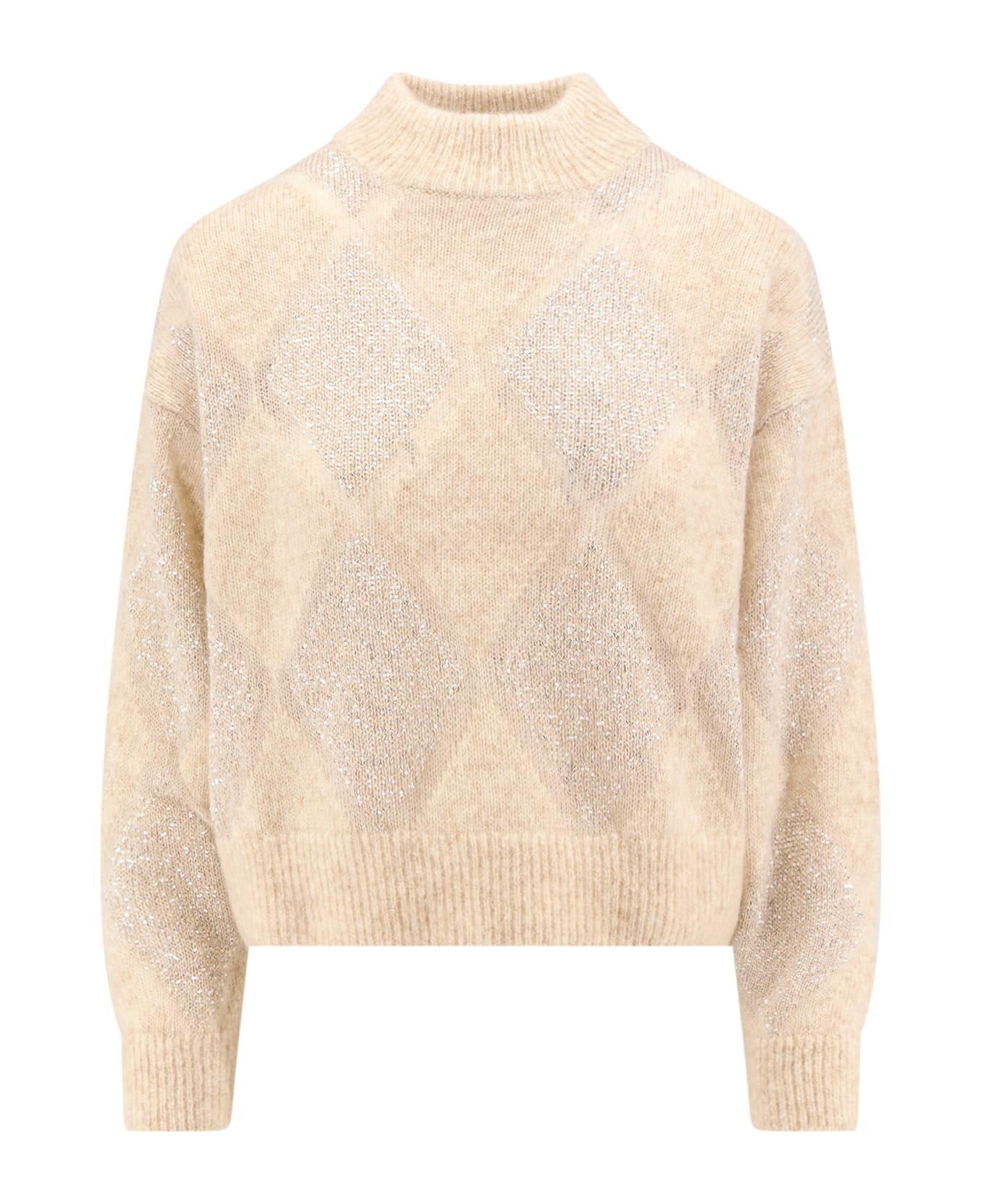 Cream Wool Knitwear - 1