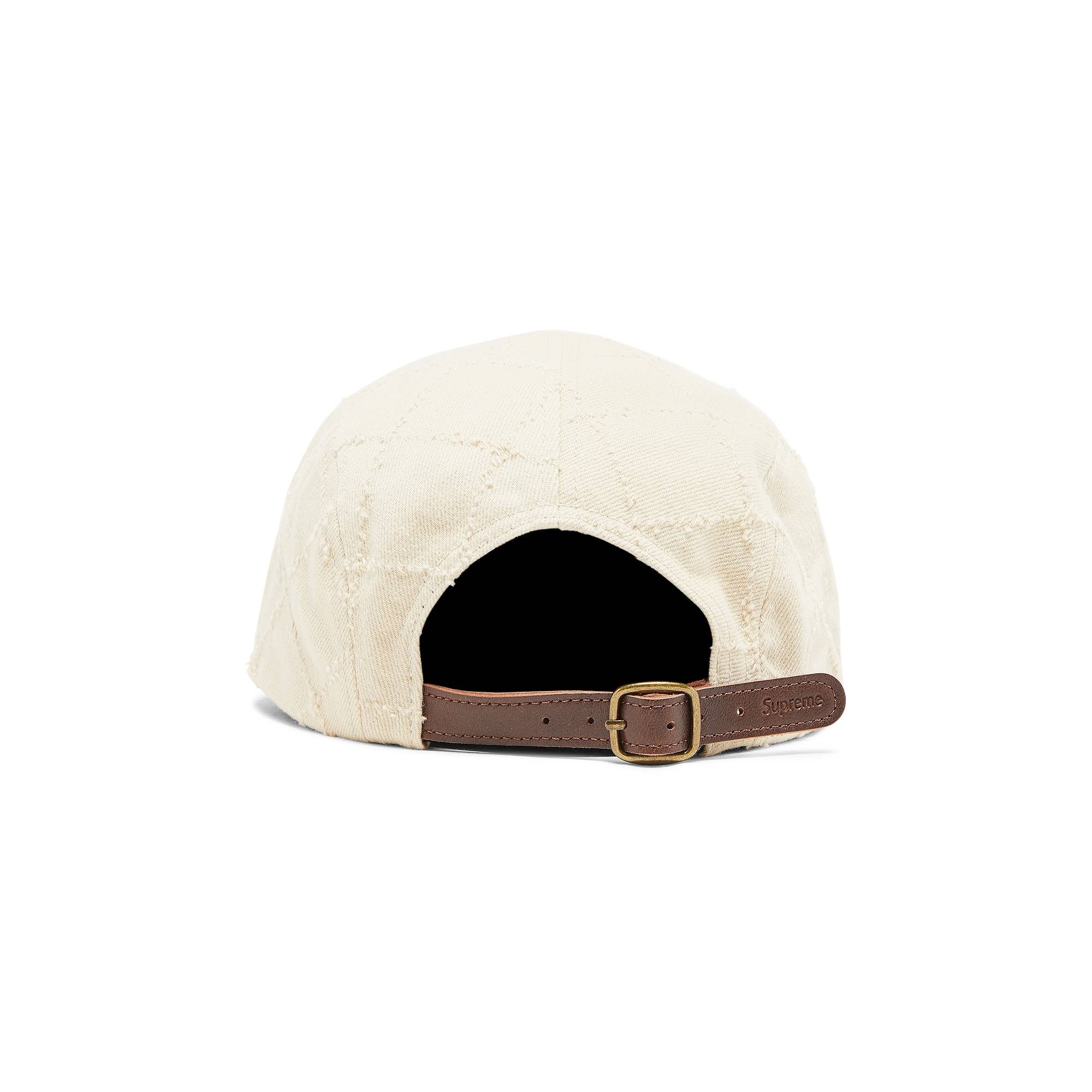 Supreme Punched Denim Camp Cap 'Dyed Beige' - 4