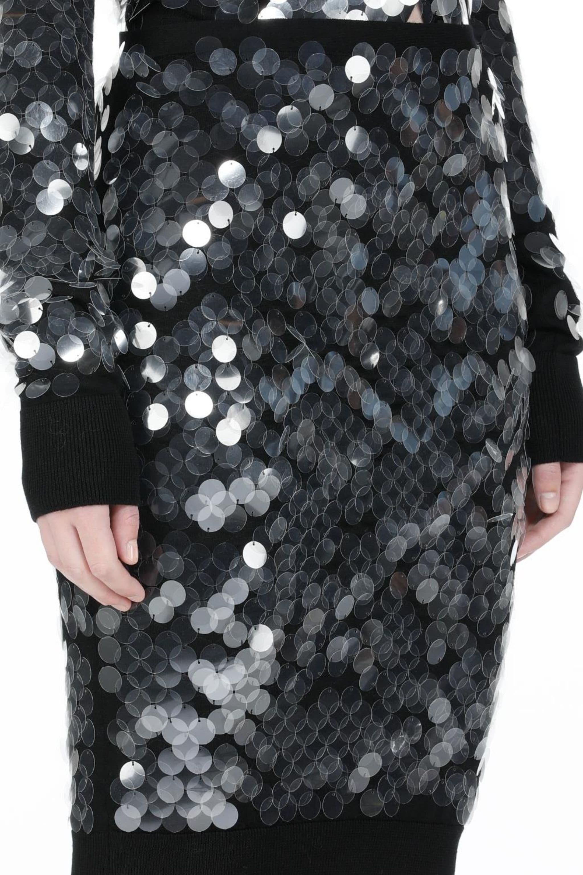 SEQUIN-EMBELLISHED PENCIL SKIRT - 5