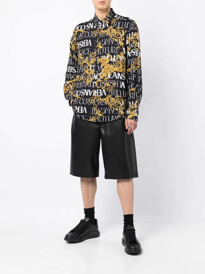 VERSACE JEANS COUTURE all-over logo-print shirt outlook