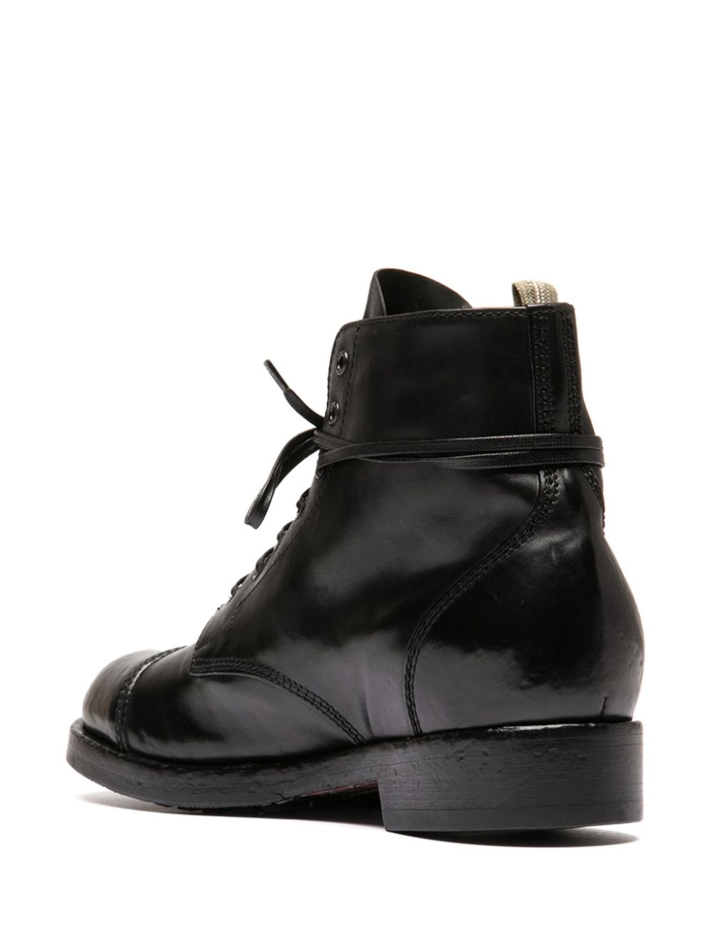 leather lace-up boots - 3