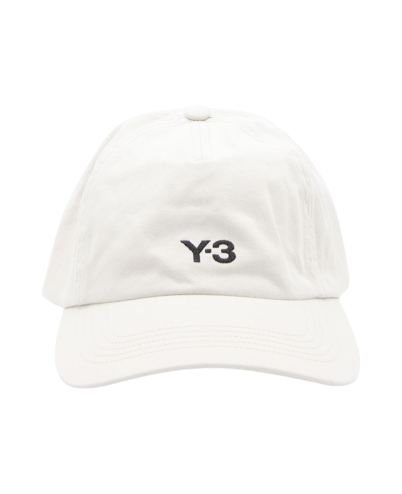 White And Black Cotton Baseball Cap - 1