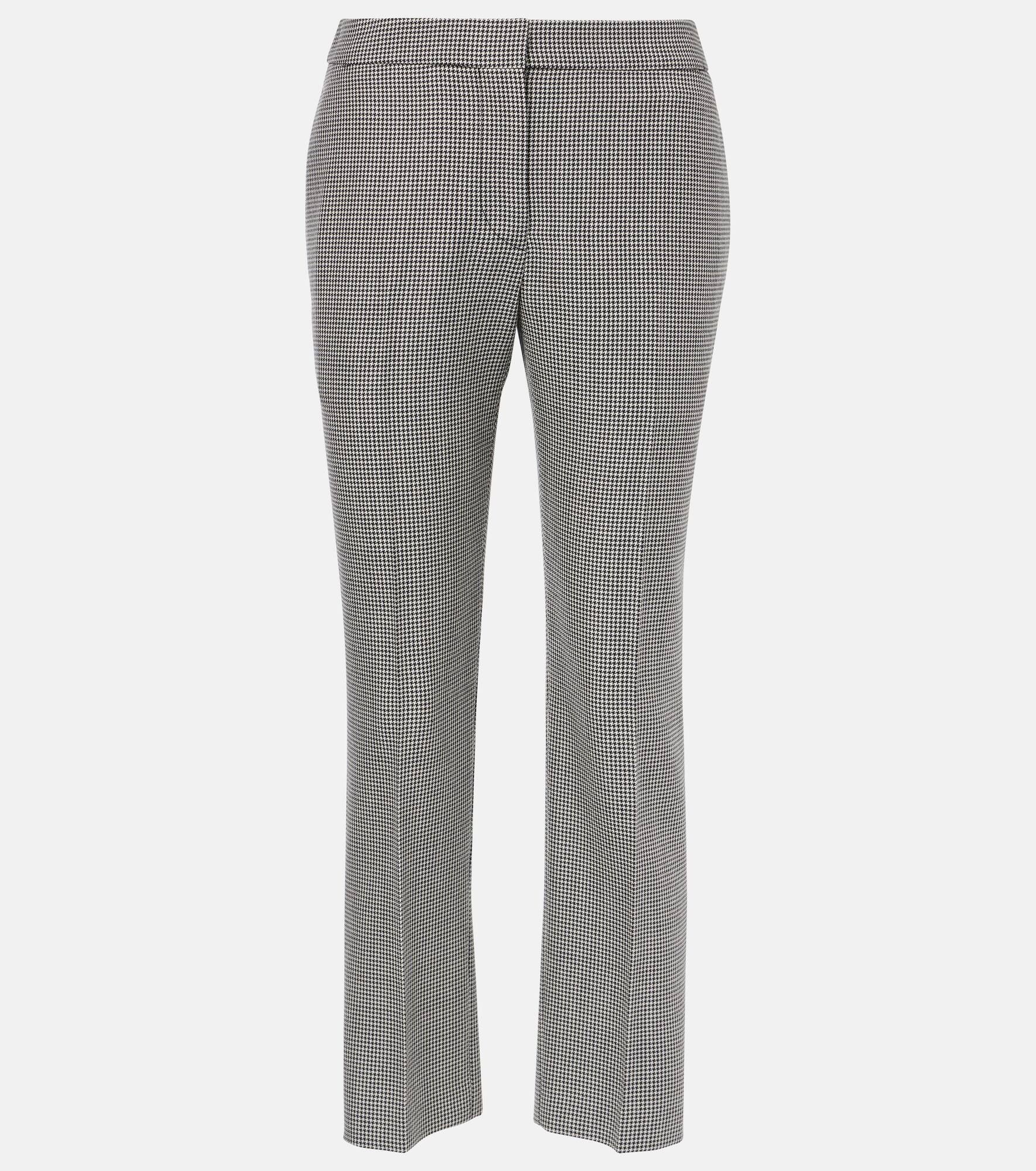 High-rise wool straight pants - 1