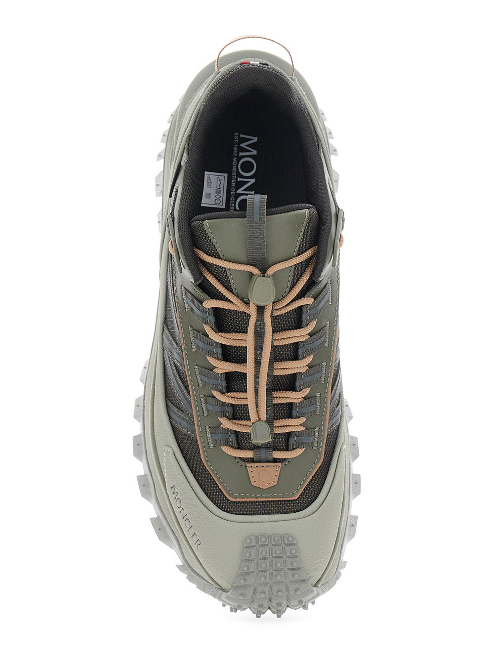 Moncler Men 'Trailgrip' Green Low Top Sneakers With Logo Lettering On Tongue And Rear In Leather Man - 4