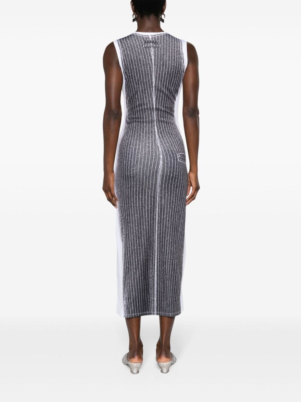 Madonna trompe l'oeil midi dress - 4