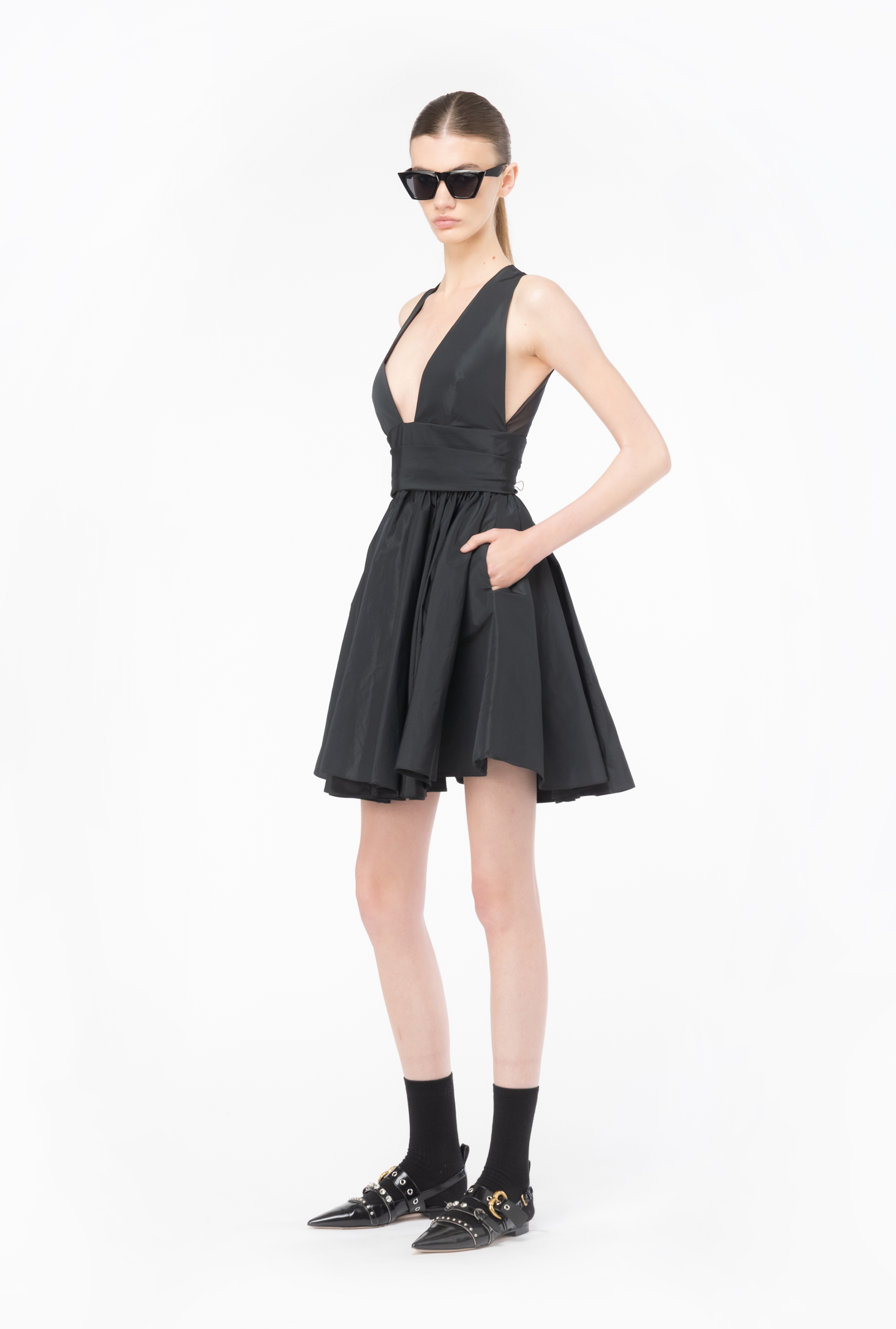 MINI TAFFETA DRESS - 2