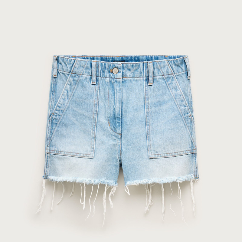 Utility-pocket denim short 1