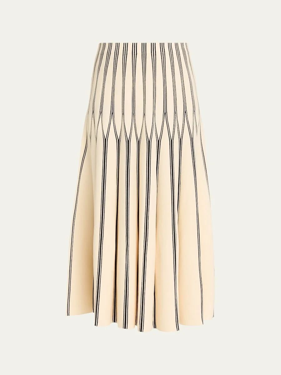 Rebellion Stripe Midi Skirt - 1