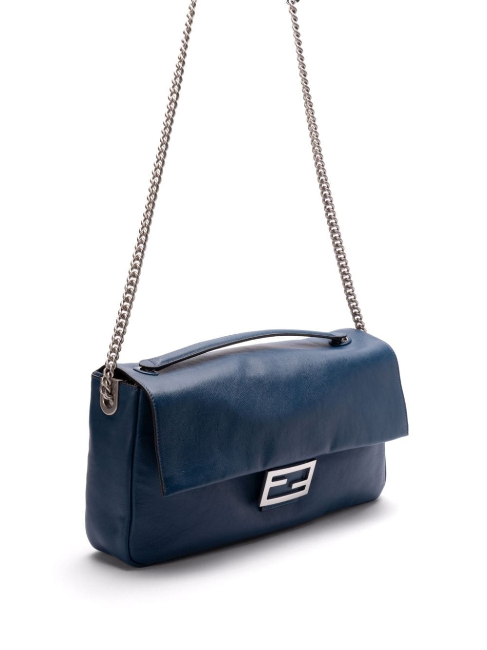 leather baguette shoulder bag - 3